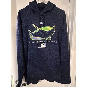 Majestic Tampa Bay Devil Rays Hoodie Men’s Medium MLB Authentic Collection